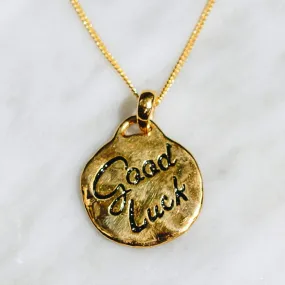 GOOD LUCK DESERT FLOWER PENDANT NECKLACE | 24K GOLD PLATED